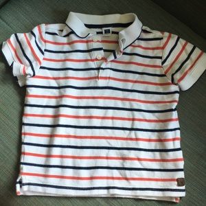 Janie and Jack red and blue striped polo